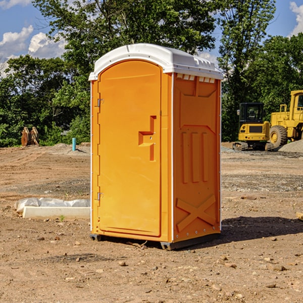 how often are the portable restrooms cleaned and serviced during a rental period in Greene NY